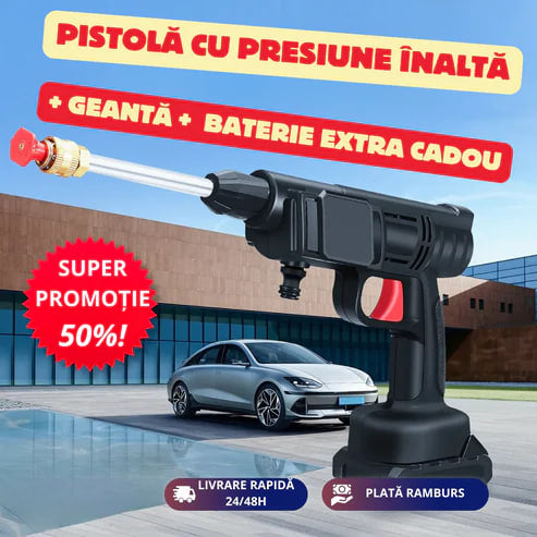 WaterJet™ - Aparat de Spălat cu Presiune + Geantă + Baterie EXTRA GRATUITĂ